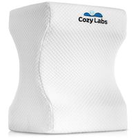 Cozy Labs Orthopedic Knee Pillow for Side Sleepers - Sciatica Relief, Back Pain, Leg Pain, Hip and Joint Pain - Improves Sleep Quality and Posture - Surgery Recovery Aid - Memory Foam Wedge Contour