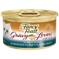 Purina Fancy Feast Gravy Wet Cat Food, Gravy Lovers Turkey Feast in Roasted Turkey Flavor Gravy - (24) 3 oz. Cans