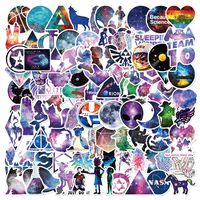50 PCS Waterproof Vinyl Stickers Pack for Laptop Skateboard Car Decals No-Duplicate (Galaxy 100)
