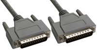 Amphenol CS-DSRHDB25MM-015 DB25 25-Pin D-Sub Cable, Reversible Hardware, Shielded, Male/Male, 15', Gray