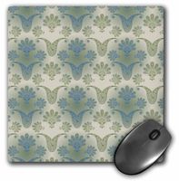 3dRose LLC 8 X 8 X 0.25 Inches A Touch of Peacock Elegant Damask Pattern Mouse Pad (mp_115391_1)