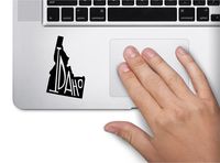 ExpressDecor State Name Idaho Keypad Computer Laptop Symbol Decal Family Love Car Truck Sticker Window (Black)