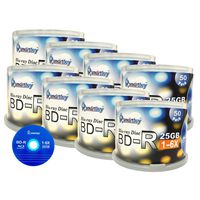 Smartbuy 25gb 6X Bd-r BDR Blu-ray Single Layer Logo Blank Data Recordable Media Disc Spindle Pack (400-Disc)