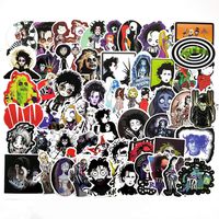 61pcs Tim Burton's Movies Creative DIY Stickers Terror Decorative Cartoon for Cartoon PC Luggage Computer Notebook Phone Home Wall Garden Window Snowboard