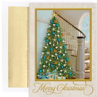Masterpiece Warmest Wishes 18-Count Christmas Cards, Coastal Tree