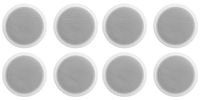 (8) Rockville CCL6T White 70V 6" Commercial Ceiling Speakers 4 Restaurant/Office
