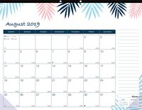 Blueline 2019-2020 Monthly Academic Colorful Desk Pad Calendar with Tropical Design, 22 x 17 Inches (CA194117-20)