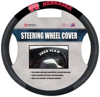 Fremont Die NCAA Nebraska Cornhuskers Poly-Suede Steering Wheel Cover