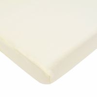 American Baby Company 100% Natural Cotton Value Jersey Knit Fitted Portable/Mini-Crib Sheet, Ecru, Soft Breathable, for Boys and Girls, Pack of 1