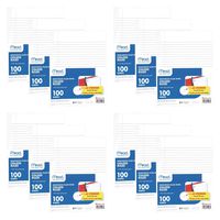 Mead Loose Leaf Paper, Filler Paper, Reinforced, College Ruled, 100 Sheets, 10-1/2" x 8", 3 Hole Punched, 12 Pack (72428)