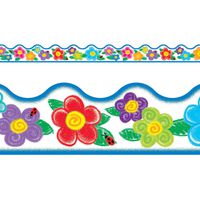 TREND enterprises, Inc. Crayon Flowers Terrific Trimmers, 39 ft