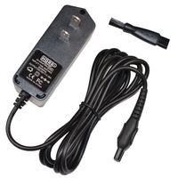 HQRP AC Adapter/Power Cord Compatible with Philips Norelco HS8420, QC5130, QT4021, QUADRA Action, RQ1090, HS8020, RQ1075, RQ1095, Smart Touch-XL Razor/Shaver Plus Cleaning Brush