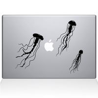 The Decal Guru Jellyfish MacBook Decal Vinyl Sticker - 12" MacBook - Black (1108-MAC-12M-BLA)