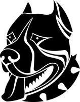 Newclew Pit Bull Pitbull pet Dog Black or White Sticker Decal Notebook Car Laptop Art Bumper Sticker Decal