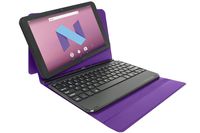 Visual Land Prestige Elite 10.1" IPS [2 in 1] Quad Core 64Bit 16GB Android 7.0 Nougat Tablet with Docking Keyboard Case Stand, Purple (ME10QDDC16PRP)