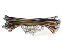 LATTECH 15 PCS 4 PIN JST XH Female Connector on Both Side with Electric Wire 1007 26 AWG(Total Length:200MM) & JST XH 4 PIN Male Connector 30 PCS