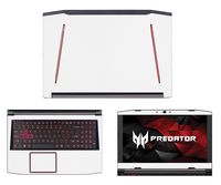 decalrus - Protective Decal for Acer Predator Helios 300 G3-571 (15.6" Screen) Laptop White Carbon Fiber Skin case Cover wrap CFPredatorHelios300_G3-571White