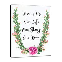LACOFFIO This is Us Our Life Our Story Our Home 9"x 12" Wall Art Décor Plaque Housewarming Gift Idea