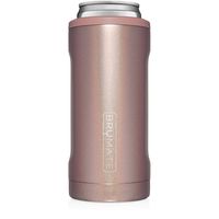 BrüMate Hopsulator Slim Double-walled Stainless Steel Insulated Can Cooler for 12 Oz Slim Cans (Rose Gold)