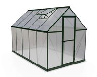 Palram HG5010G Mythos Hobby Greenhouse, 6' x 10' x 7', Forest Green