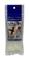 Cambridge Multi Purpose Cable Ties 4 Inch 18 Lb 100 pack Mini/Lightweight Duty Natural