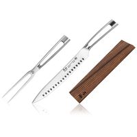 Cangshan TN1 Series 1021646 Swedish Sandvik 14C28N Steel Forged 2-Piece Carving Set