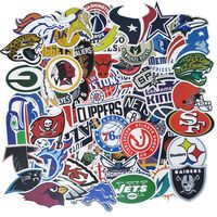 Ratgoo 63 PCS Trendy Waterproof Graffiti Stickers Decals Pack of NBA Basketball & NFL Football Team Logo For Motorcycle Car Luggage Phone Guitar Macbook Water Bottle Hydro Flasks Bike Laptop Motocross