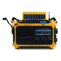 Kaito KA550 5-Way Powered AM/FM Shortwave NOAA Weather Emergency Radio with PEAS (Public Emergency Alert System) (Yellow)