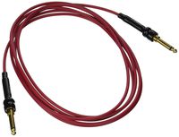 George L's 155 Guage Cable with Straight Plugs (Red, 10 Foot)