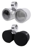 Rockville DMAC65S Dual 6.5" Polished Aluminum Wakeboard Tower Speaker Pods+Cover