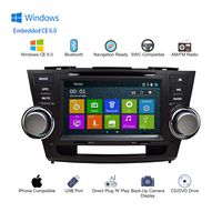 GPS DVD Player In Dash OE Fitment Navigation Bluetooth Radio USB SD Unit for 2008-2012 Toyota Highlander