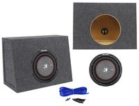Kicker 43CWR82 COMPR8 8" 600 Watt Car Audio Subwoofer+Sealed Sub Box Enclosure