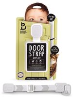 Door Buddy Baby Proof Door Lock with Adjustable Strap (Grey). No Need for Baby Gate. Child Proof Room with Litter Box While Cats Enter Easily. Installs in Seconds and is Simple and Convenient to Use.