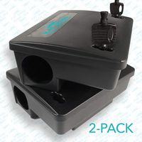 Kat Sense Rat Bait Station Traps, Reusable Humane Pest Deterrent Against Mouses Chipmunks N Squirrels That Work, Smart Tamper Proof Cage House to Secure Poison Block N Pellets, Outdoor Rodent Control