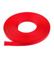 Cable Organizer Cable Management Sleeve 1/8" Red Cord Protector Wire Loom Braided Cable Sleeve Expandable Cable Wrap Cable Concealer Cat Cord Protector Cord Management Super-Deals-Shop (25 FT)