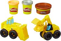 Play-Doh Wheels Excavator & Loader Toy Construction Trucks with Non-Toxic Sand Buildin' Compound Plus 2 Additional Colors