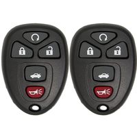 Keyless2Go Keyless Entry Car Key Replacement for Vehicles That Use 5 Button OUC60270 OUC60221, Self-programming - 2 Pack