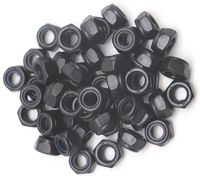 binifiMux 50Pcs M5 X 0.8MM Black Zinc Plated Nylon Lock Nuts Inserted Hex Self Clinching Nuts