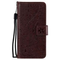Lomogo Leather Wallet Case for Galaxy S8 with Stand Feature Card Holder Magnetic Closure, Shockproof Flip Case Cover for Samsung Galaxy S8 - LOHHA130352 Brown
