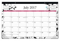Blue Sky 2017-2018 Academic Year Monthly Desk Pad Calendar, 17" x 11", Analeis