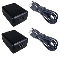 Low Voltage Labs USB Power Supply/Adapter 3.0A and Micro USB Cable with ON/Off Switch for Raspberry Pi Zero, 2, 3, 3B+ UL Listed (2 Pack)