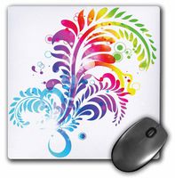 3dRose LLC 8 x 8 x 0.25 Inches A Large Psychedelic Flourish Mouse Pad (mp_152341_1)