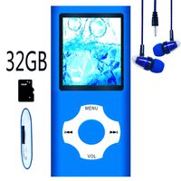 MP3 Player / MP4 Player, Hotechs MP3 Music Player with 32GB Memory SD Card Slim Classic Digital LCD 1.82'' Screen Mini USB Port with FM Radio, Voice Record