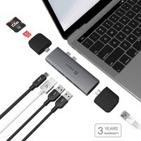 ADAM elements CASA Hub 10E - Modular 10-in-2 Hub for MacBook Pro - USB 3.1 Ports, HDMI 4K@60Hz, Thunderbolt 3 Port with USB-C PD up to 100W - Incl. Modules for SD/MicroSD, Ethernet, USB 3.1