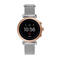 Fossil Women's Gen 4 Sloane HR Heart Rate Stainless Steel Mesh Touchscreen Smartwatch, Color: Rose Gold, Silver (FTW6043)