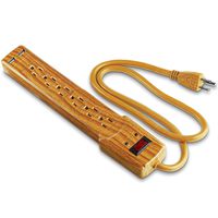 Maxlin Cable 6-Outlet Surge Protector Power Strip with 2 USB Ports with 900J Surge Protector - with Circuit Breaker - 3 Foot Cord - ETL Listed | Neutral Wood Look (1 Pack)