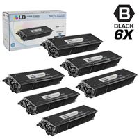 LD Compatible Toner Cartridge Replacement for Brother TN580 High Yield (Black, 6-Pack)