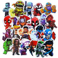 YAMIOW Waterproof Vinyl Stickers for Skateboard Guitar Laptop Motocycle Car Luggage Decal Graffiti Stickers (50 pcs for Super Hero Style（Cartoon）)