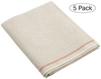Premium Professional Bakers Couche - 35"x26", 100% Flax Linen Heavy Duty Proofing Cloth from Tissage Deren of France, with One Bonus Mure & Peyrot Fixed Blade Lame, by BrotformDotCom (Fivе Расk)