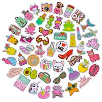 Stickers for Water Bottles, 50 Pcs/Pack Girls Stuff, Cute Waterproof Trendy Stickers for Teens, Hydro Flask, Snowboard, Laptop, Phone, Travel Durable Vinyl, DIY Party Decals (Multicolor - 1)
